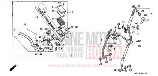 FRONT BRAKE MASTER CYLINDER (3) VFR750FK de 1989